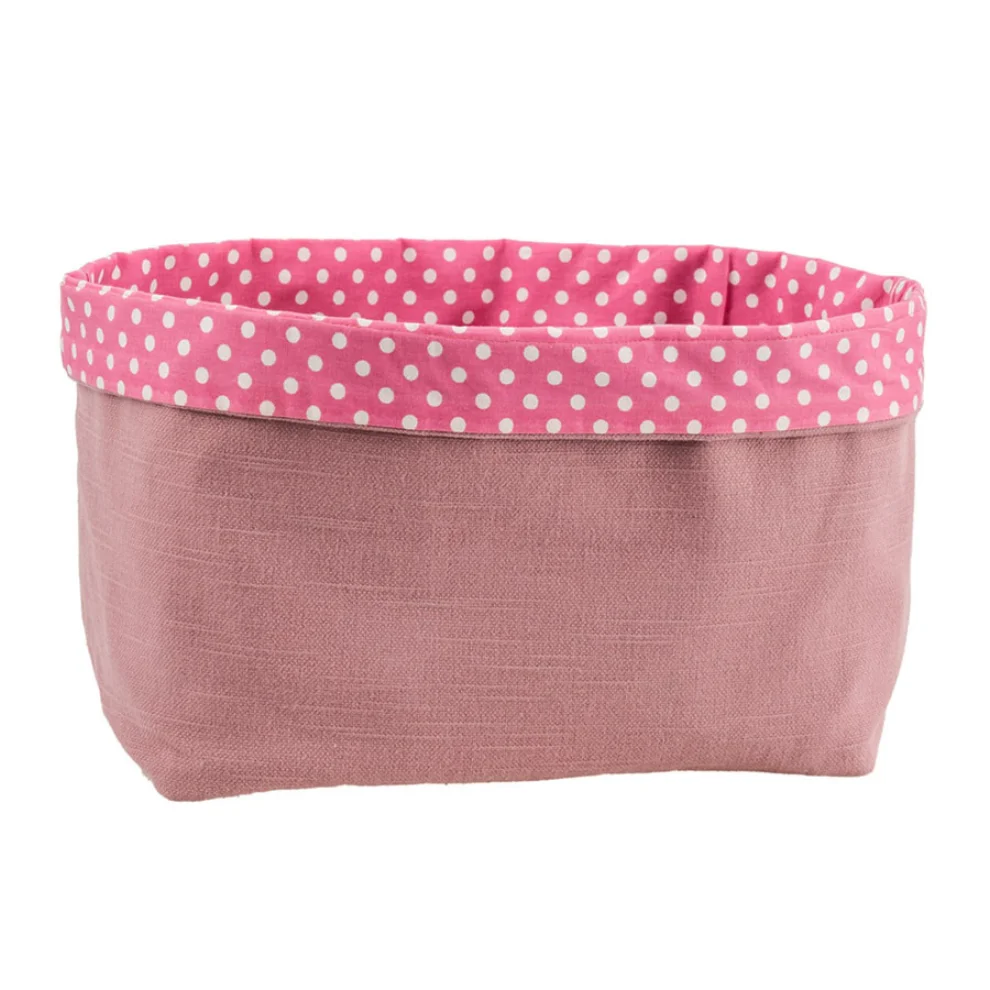 Berkiddo - Polka Dot Lined Large Basket