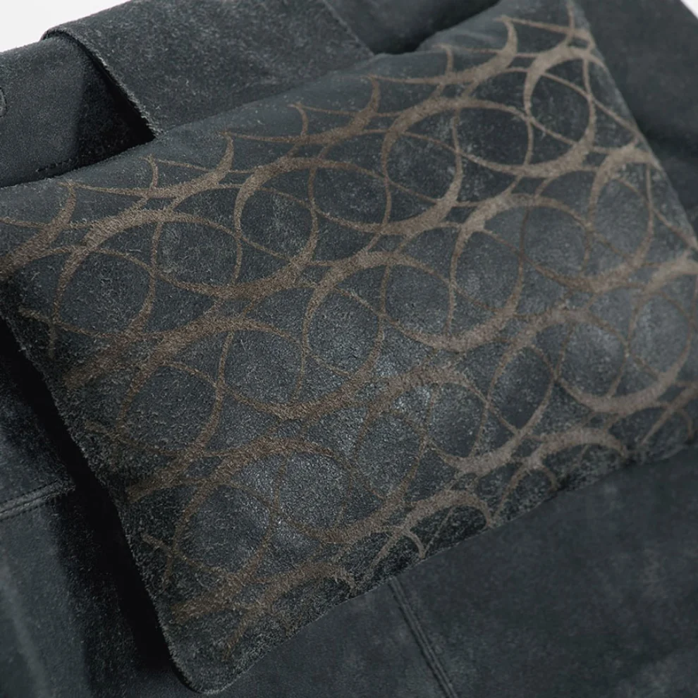 Estetik Decor - Rest Deep Forest Leather Foldable Chair