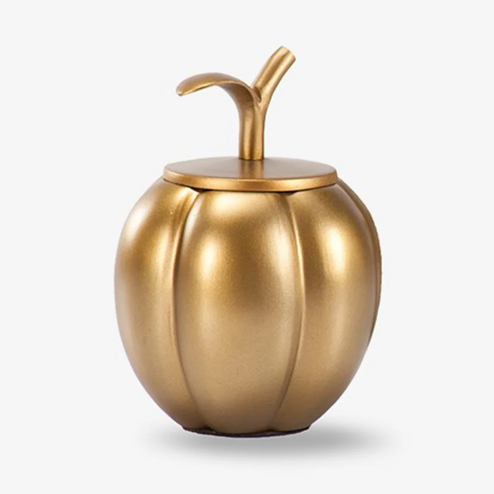 Estetik Decor - Apple Gold Kapaklı Kase