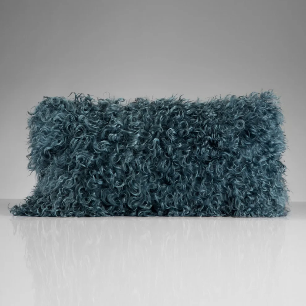 Estetik Decor - Barby Angora Blue Pillow