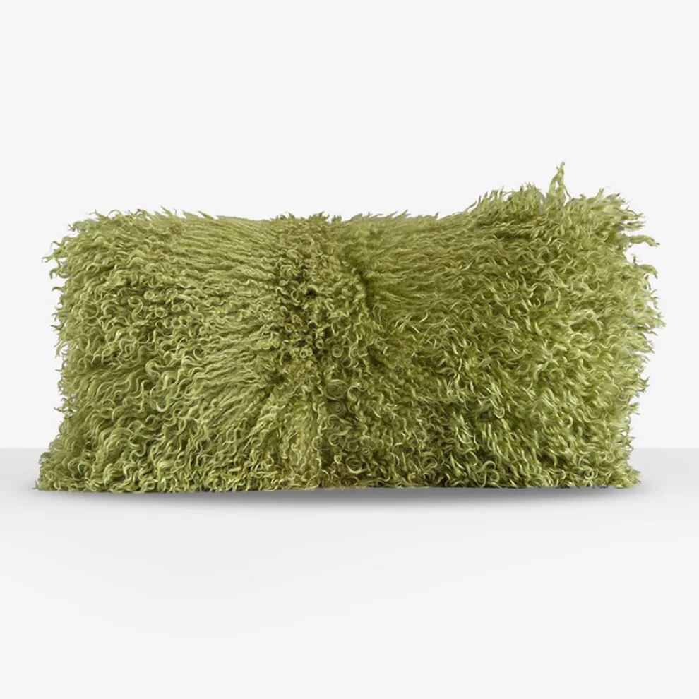 Estetik Decor - Barby Angora Green Pillow