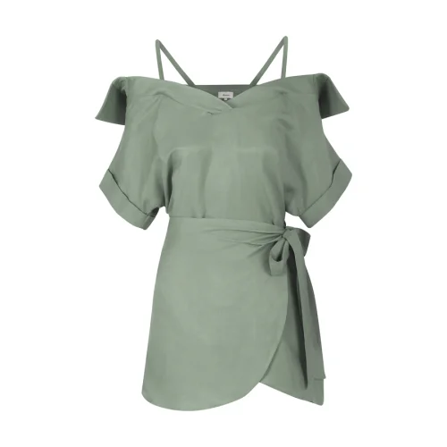 Luxez - Cara Keten Gömlek Elbise