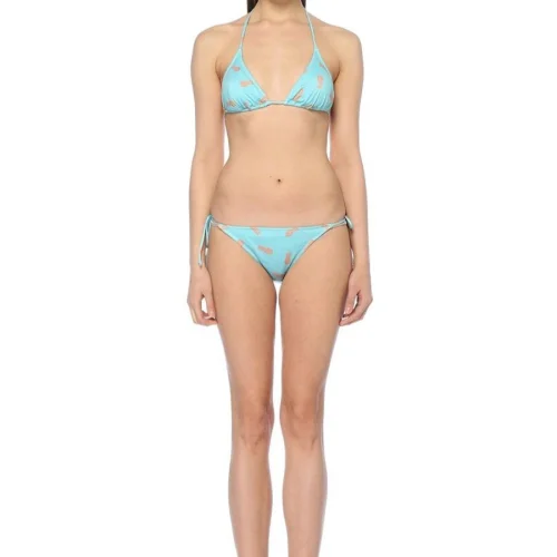 Fiji - Turquise Pineapple Womens Triangle Bikini Set