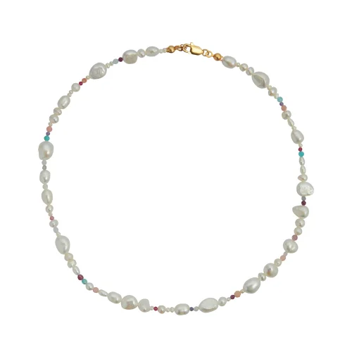 Bonjouk Studio - Astrid Baroque Pearl & Natural Stone Necklace