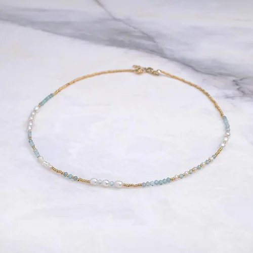 Bonjouk Studio - Zoey Natural Pearl Apatite Necklace