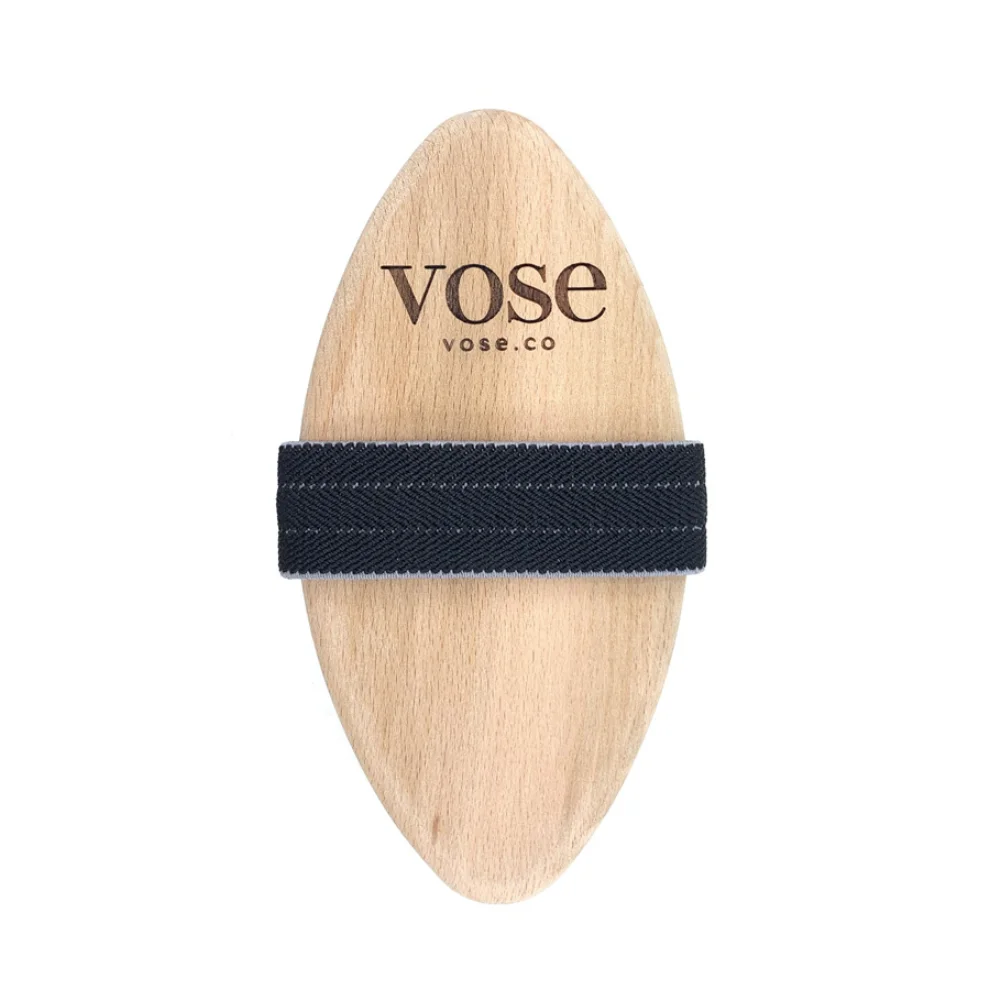 Vose - Original Horse Hair Dry Face | Body Brush Set & Natural 100% Nail Brush- Natural Exfoliating Face | Body Brush