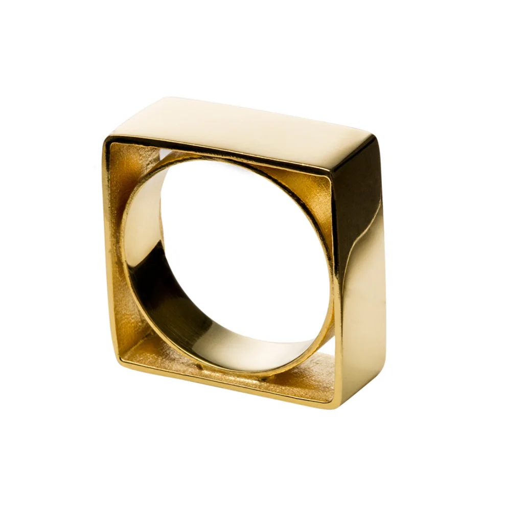 Dila Özoflu Jewelry - Square Flat Ring