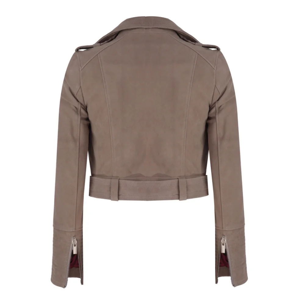 Haze of Monk - Taupe Suede Classic Jacket