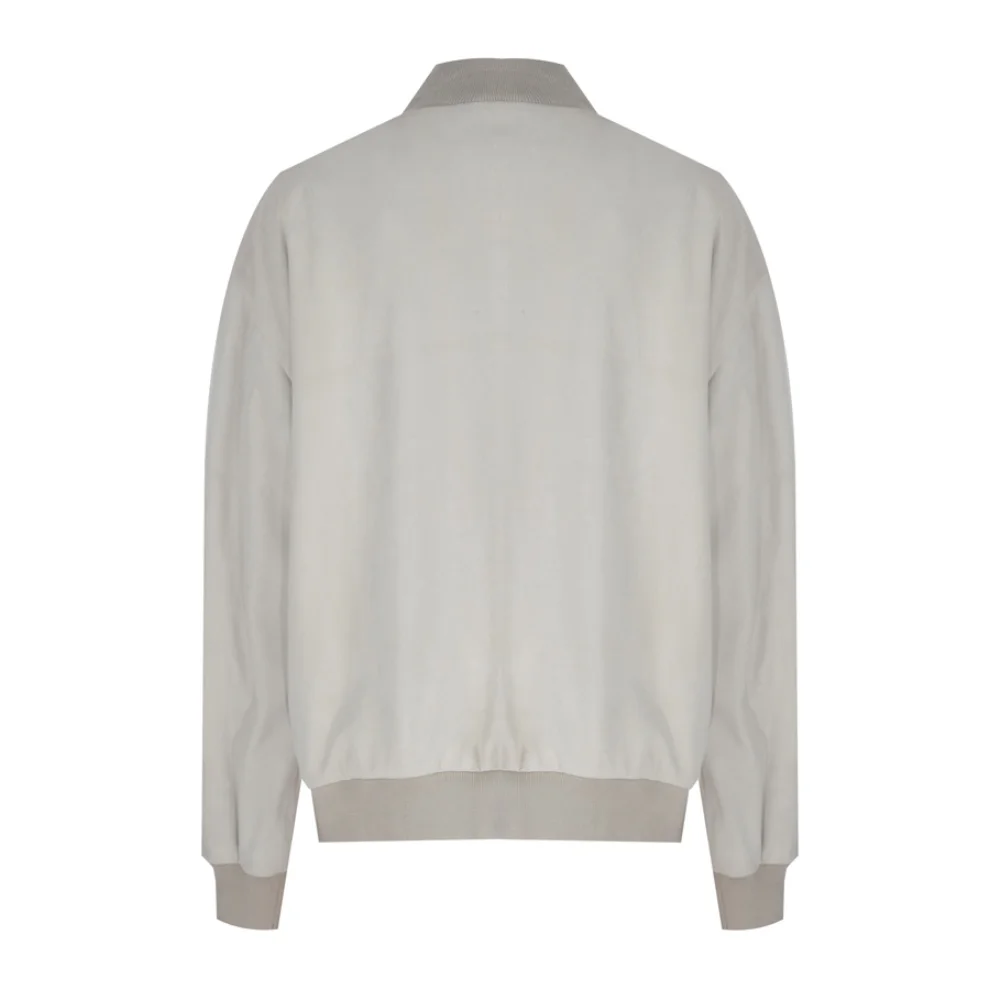 Haze of Monk - Beige Suede Bomber Jacket