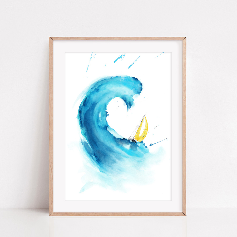 On The Wave Fine Art Print