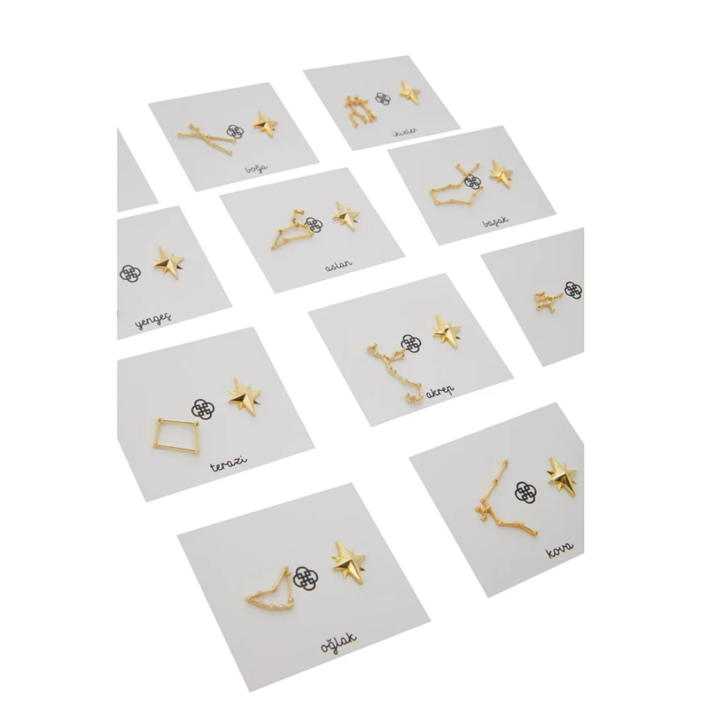 Dila Özoflu Jewelry - Zodiac Sign Earrings - Gemini