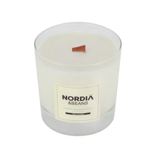 Nordia - Beans Wood Wick Natural Candle - Wild Jasmine