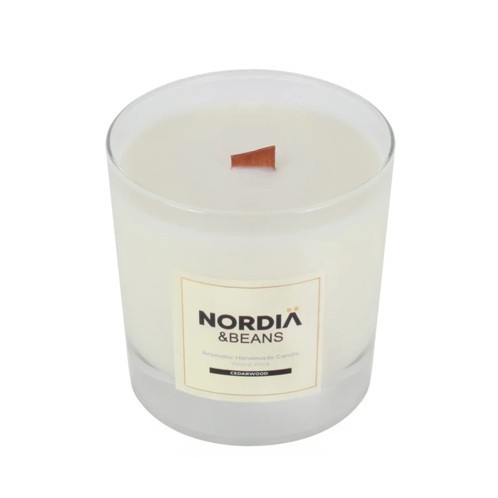 Nordia - Beans Wood Wick Natural Candle - Cedarwood