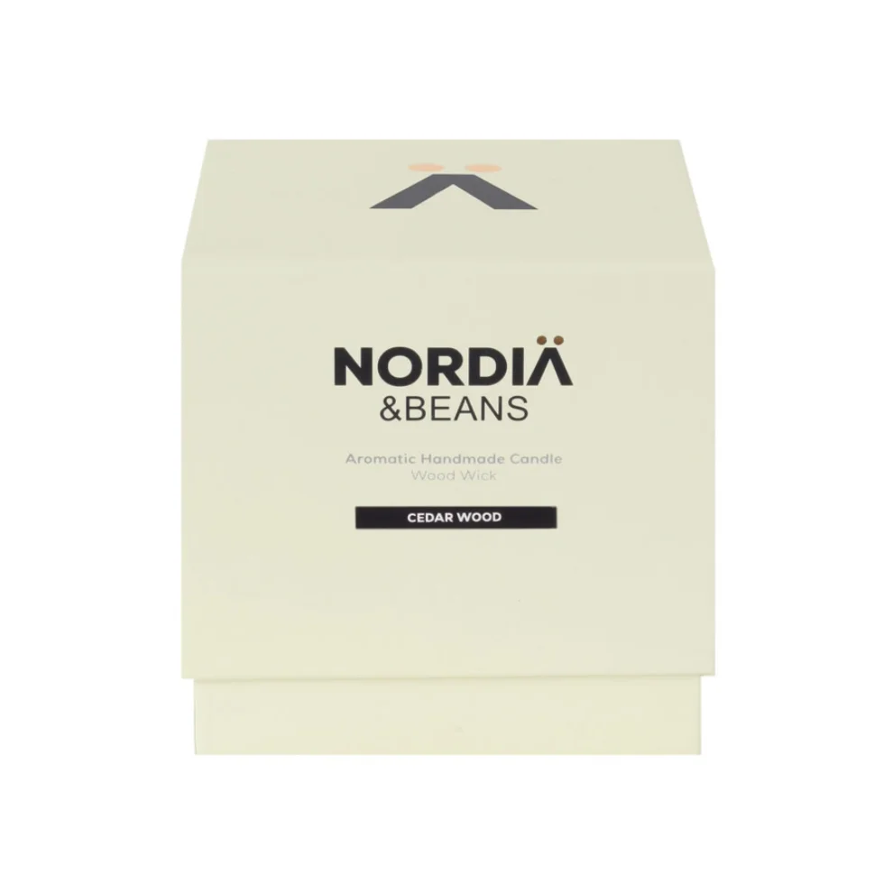 Nordia - Beans Ahşap Fitilli Doğal Mum - Cedarwood