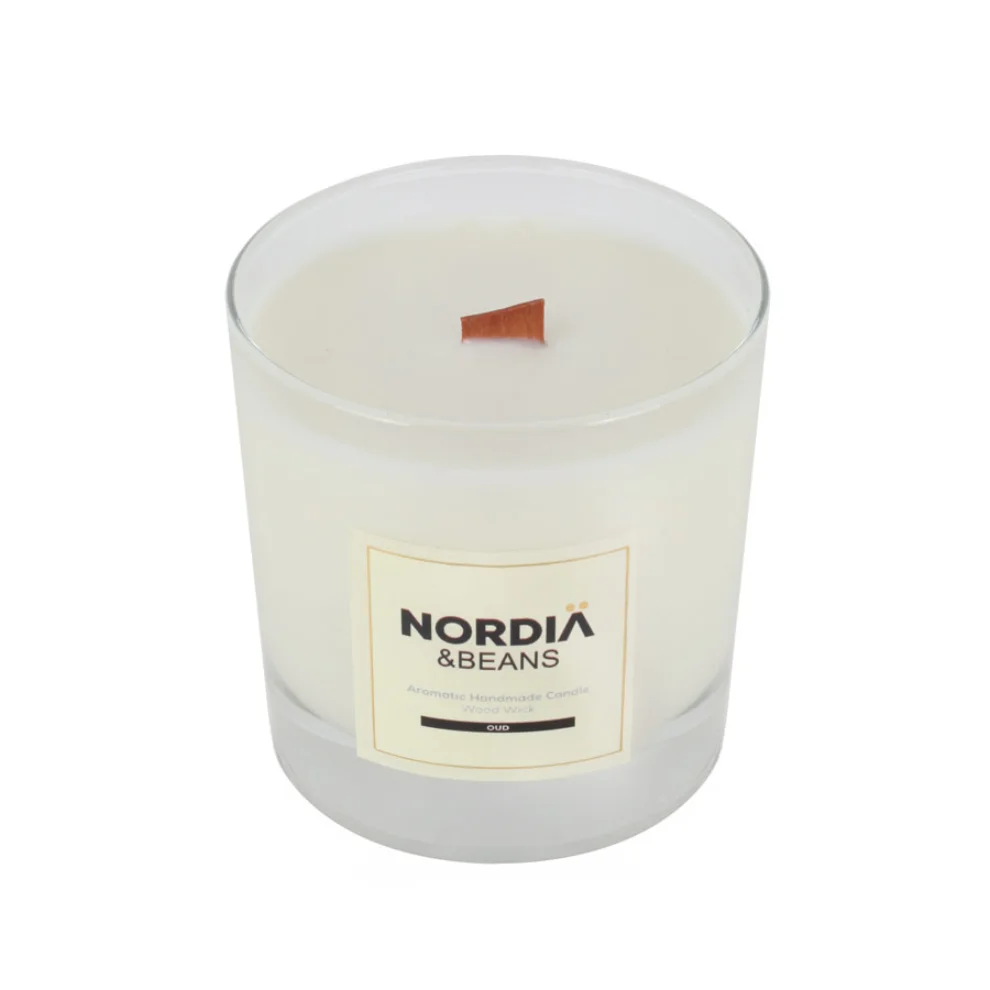 Nordia - Beans Wood Wick Natural Candle - Oud