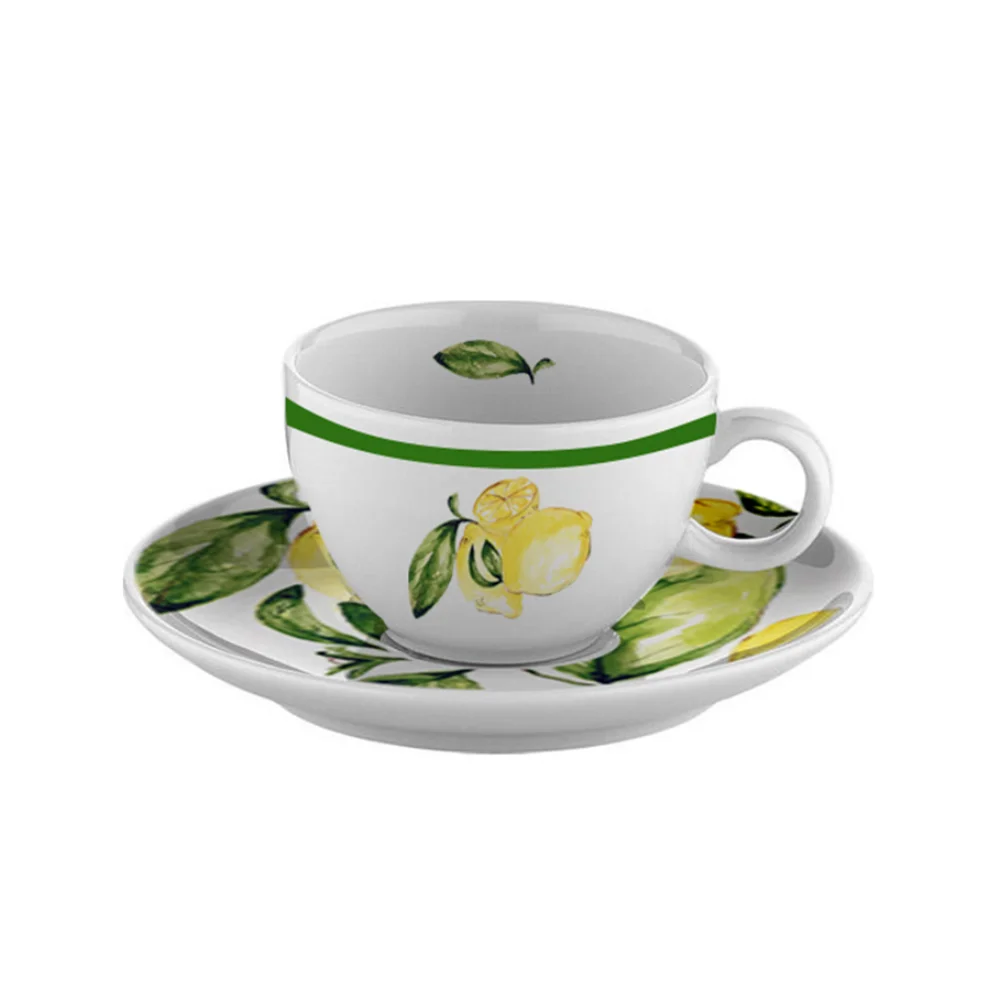 Fern&Co. - Citrus Porcelain Collection  2-Tea Cup Set