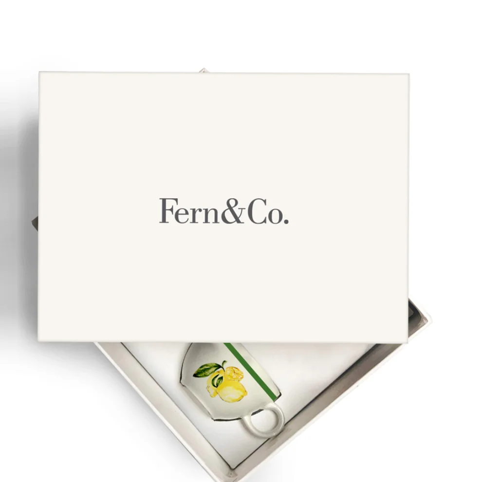 Fern&Co. - Citrus Porcelain Collection 2’li Çay Fincan Seti / Hediye Kutulu