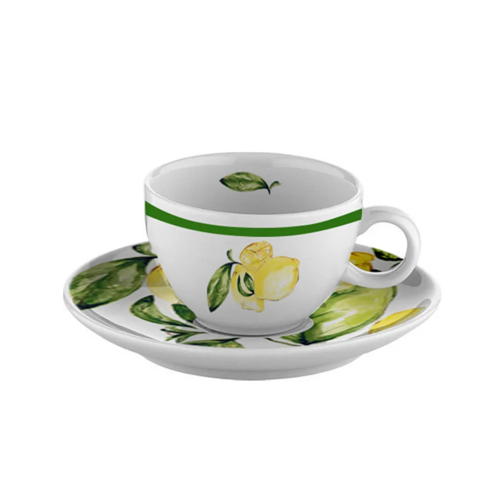 Fern&Co. - Citrus Porcelain Collection Set of 2 Turkish Coffee