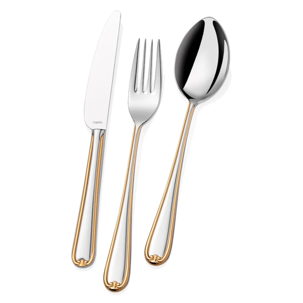 Narin Metal - Anatolia Series - Gold - Flatware Set