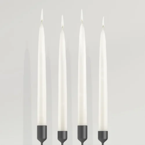 Coho Objet	 - Lumina Matte Cream Candle Set Of 4