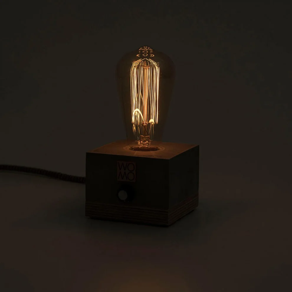 Womodesign - Colored Concrete Table Lamp With Dimmer - Cylinder