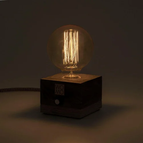 Womodesign - Marble Patterned Concrete Table Lamp With Dimmer - Globe