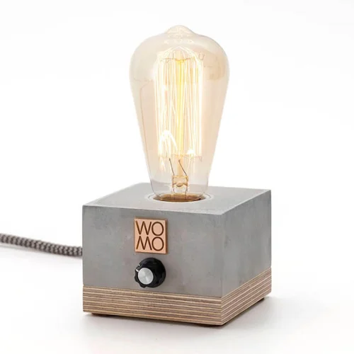 Womodesign - Concrete Table Lamp With Dimmer - Cylinder