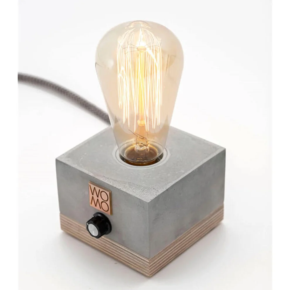 Womodesign - Concrete Table Lamp With Dimmer - Cylinder