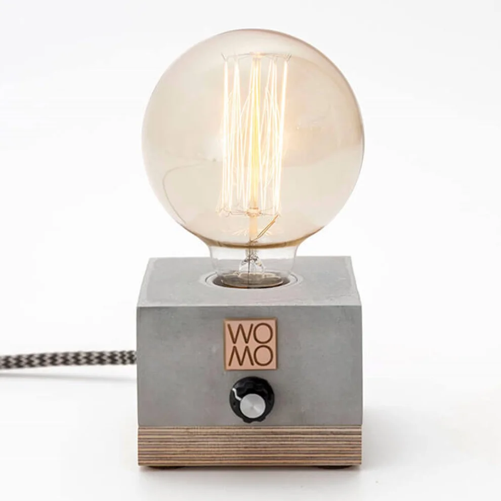 Womodesign - Concrete Table Lamp With Dimmer - Globe