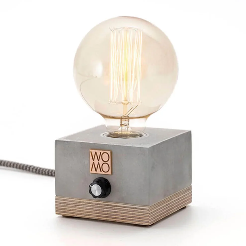 Womodesign - Concrete Table Lamp With Dimmer - Globe