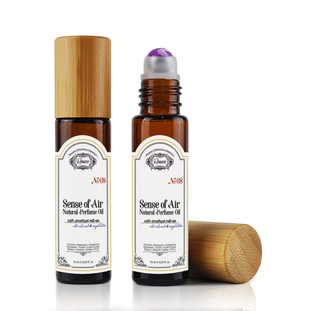 Rosece - Natural Perfume Oil - Sense Of Air With Ametysth Roll On