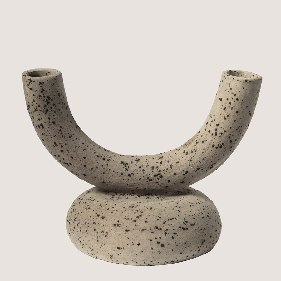 Rock Ceramic Candlestick