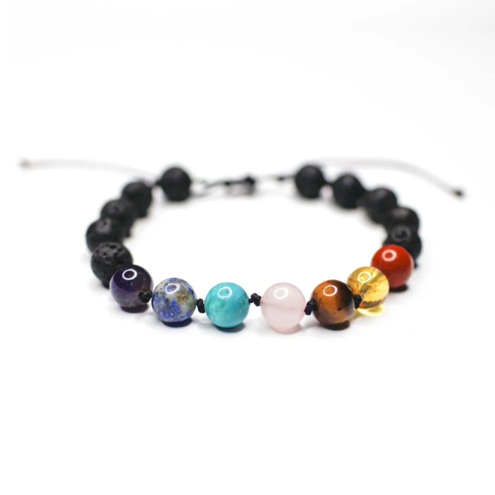 Boho Yoga Art - Düğüm Detaylı Chakra Bracelet