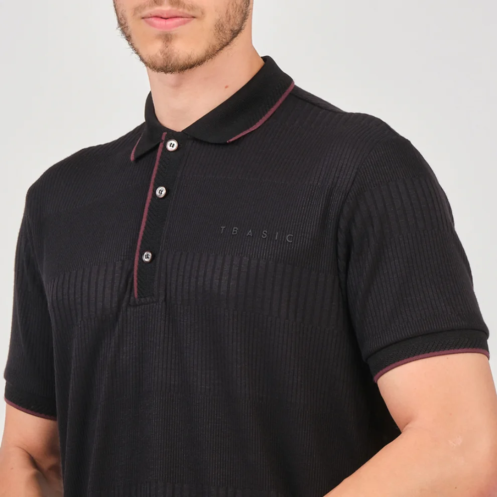 Tbasic - Pano Polo Collar T-shirt