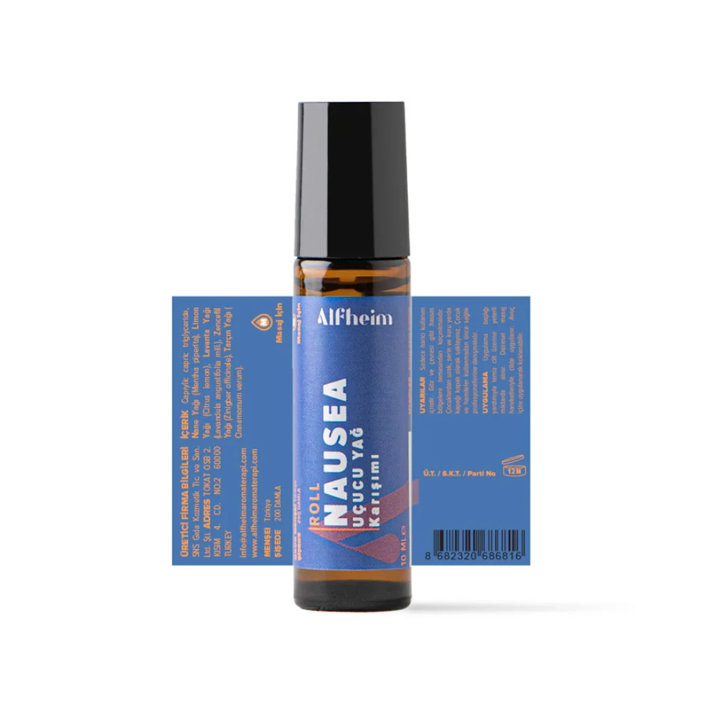 Alfheim Essential Oils & Aromatherapy - Nausea Terapi Roll/ Uçucu Yağ Karışımı/ Roll-on/ 10 Ml