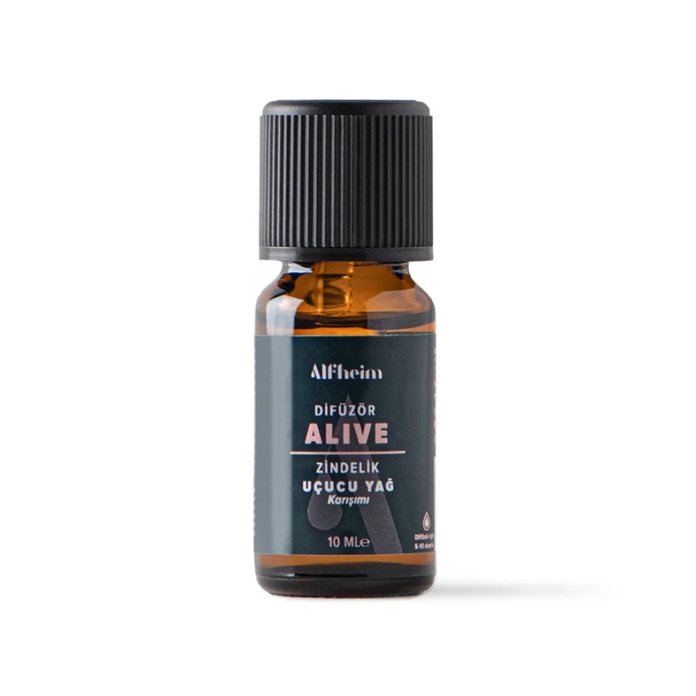 Alfheim Essential Oils & Aromatherapy - Alive Uçucu Yağ Karışımı/difüzör Yağı/ Buhurdanlık Yağı/ 10 Ml