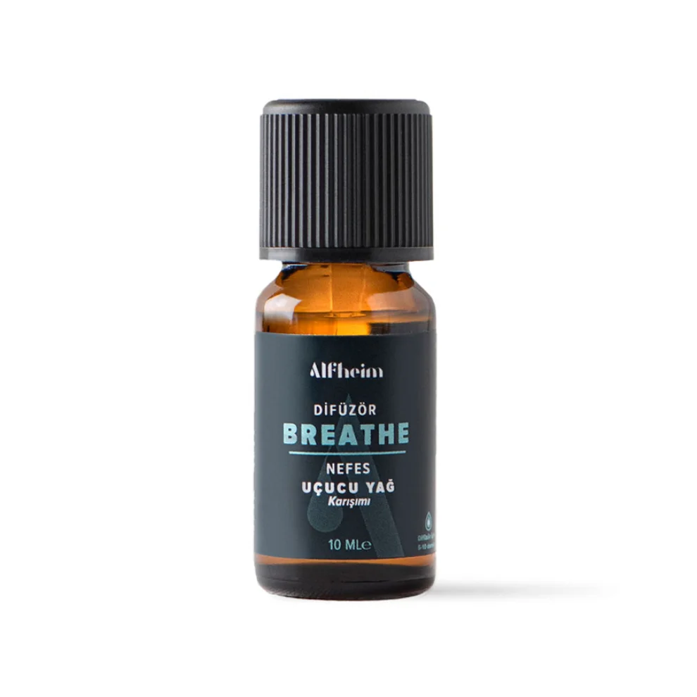 Alfheim Essential Oils & Aromatherapy - Breathe Uçucu Yağ Karışımı/ Difüzör Yağı/ Buhurdanlık Yağı/ 10 Ml
