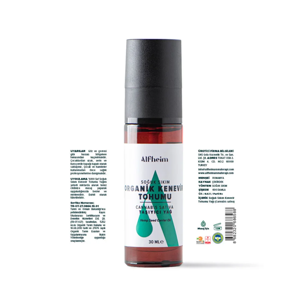 Alfheim Essential Oils & Aromatherapy - Organik Kenevir Tohumu Yağı