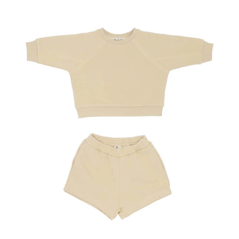 Boh The Label - Logo Embroidered Shorts Top Tracksuit Set
