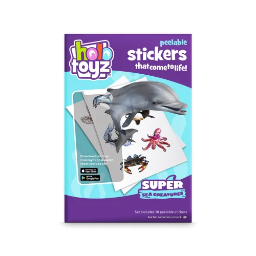 Holo Toyz - Sticker Super Sea Creatures AR Uyumlu Etiket
