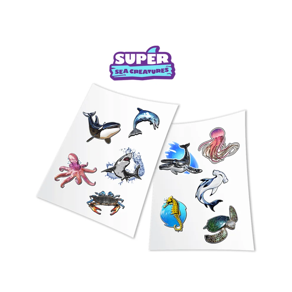 Holo Toyz - Super Sea Creatures Peelable Stickers