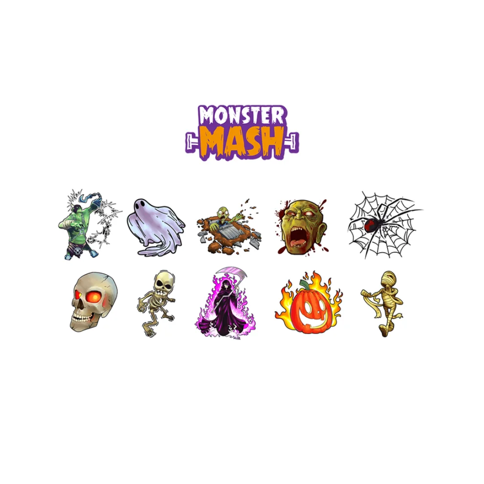 Holo Toyz - Monster Mash Temporary Tattoos