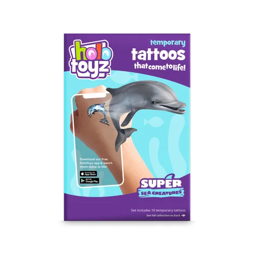 Holo Toyz - Tattoo Super Sea Creatures AR Uyumlu Geçici Dövme