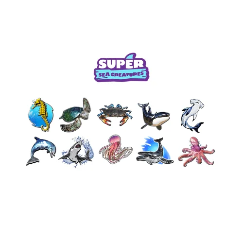 Holo Toyz - Super Sea Creatures Temporary Tattoos