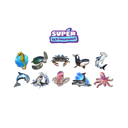 Holo Toyz - Tattoo Super Sea Creatures AR Uyumlu Geçici Dövme