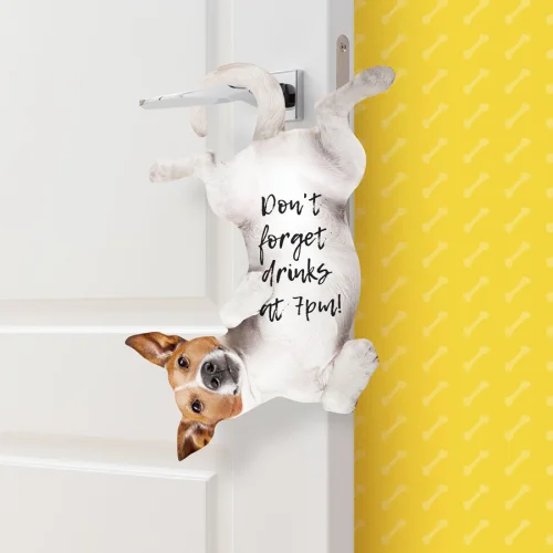 Mustard - Dog Hanging Note Holder