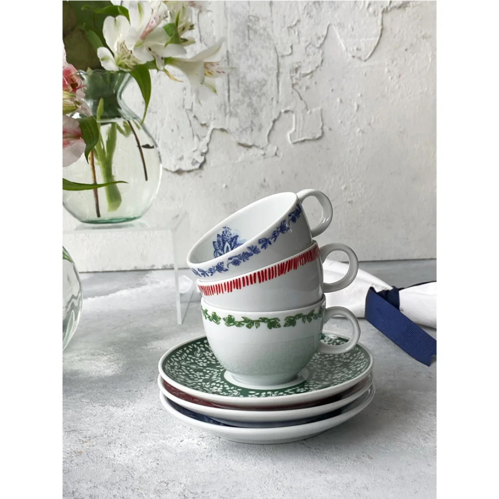 Fern&Co. - Georgian Garden Collection Set of 2 Tea Cup Coffee