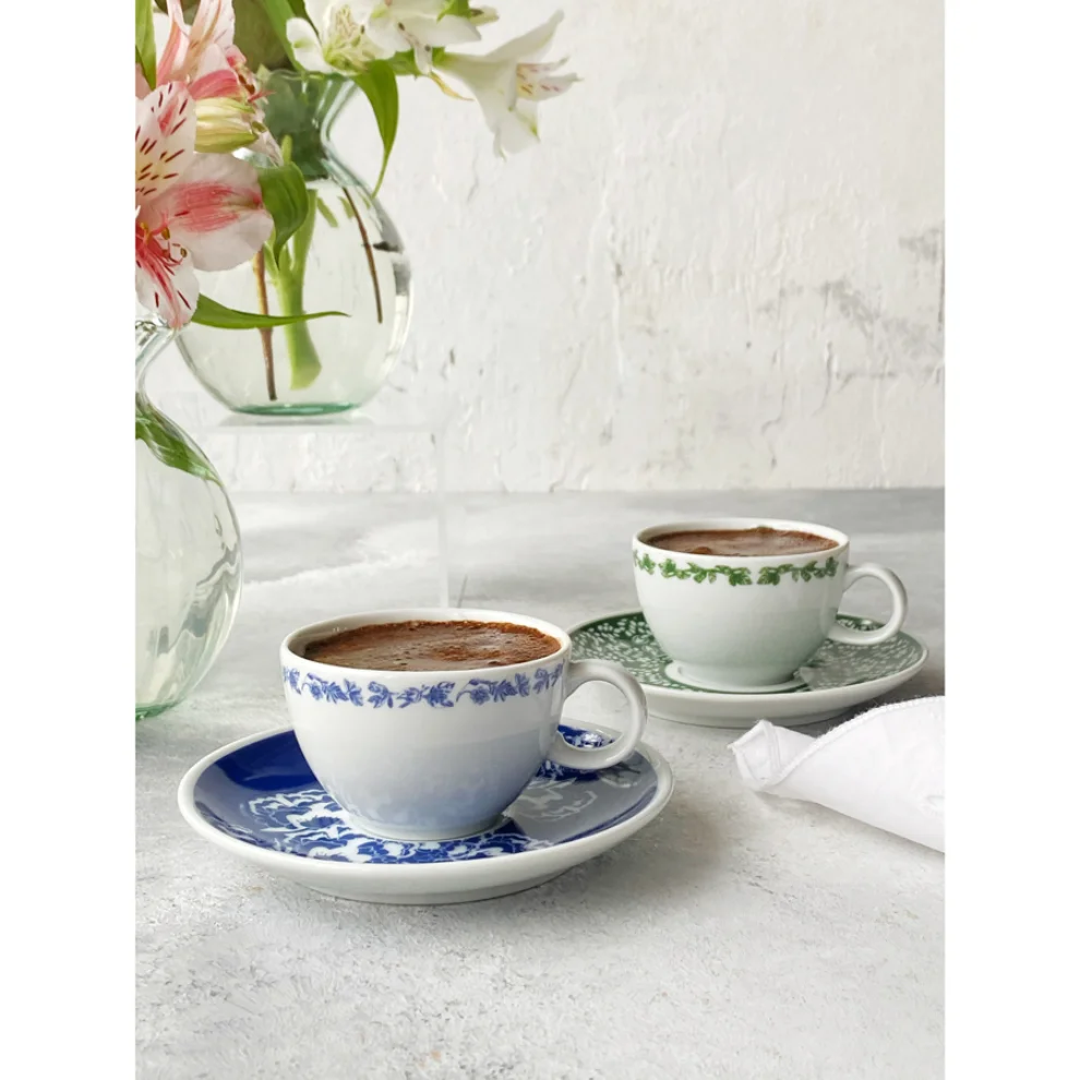 Fern&Co. - Georgian Garden Collection Set of 2 Tea Cup Coffee