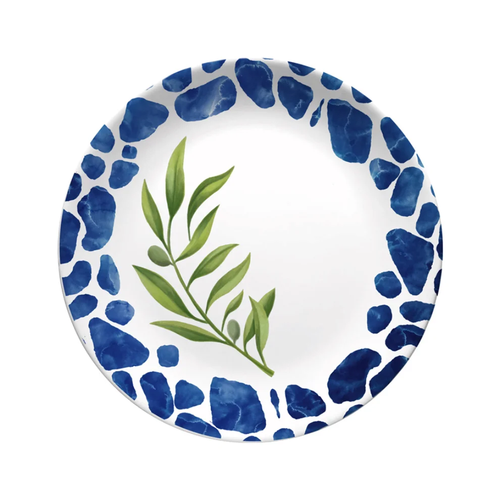 Fern&Co. - Santorini Cruise Collection  Large Plate Set of 4