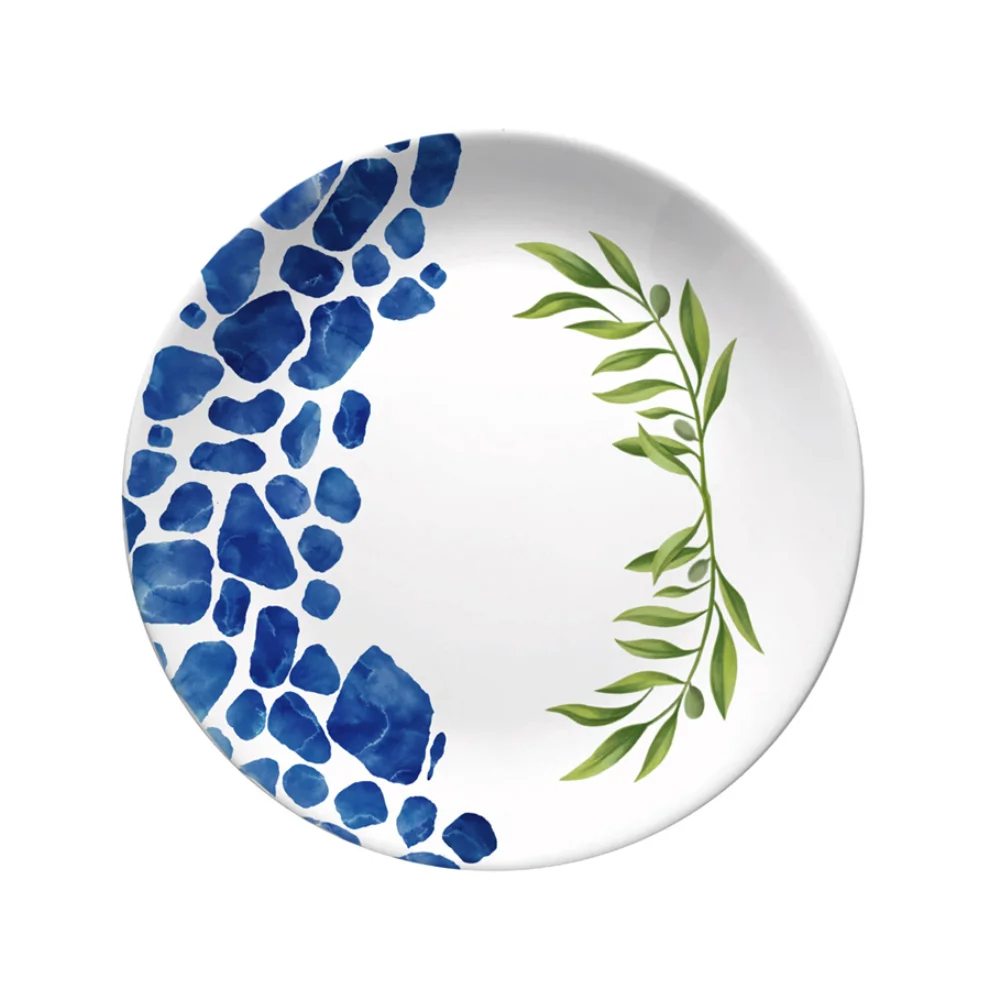 Fern&Co. - Santorini Cruise Collection  Large Plate Set of 4